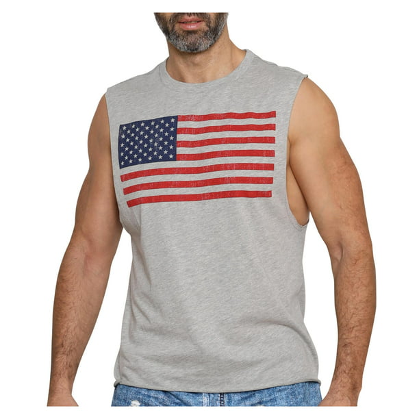 Men's Rainbow Foil Cali T-Shirt Tank Top California Muscle Beast Workout Gym Tee